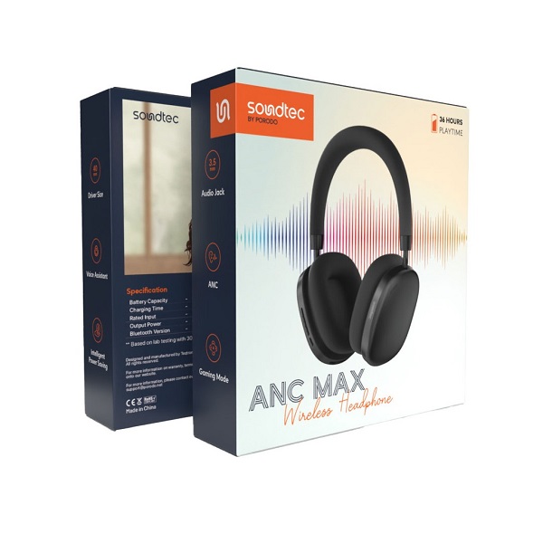 هدفون پرودو مدل Soundtec Airpodmax ANC Headphone