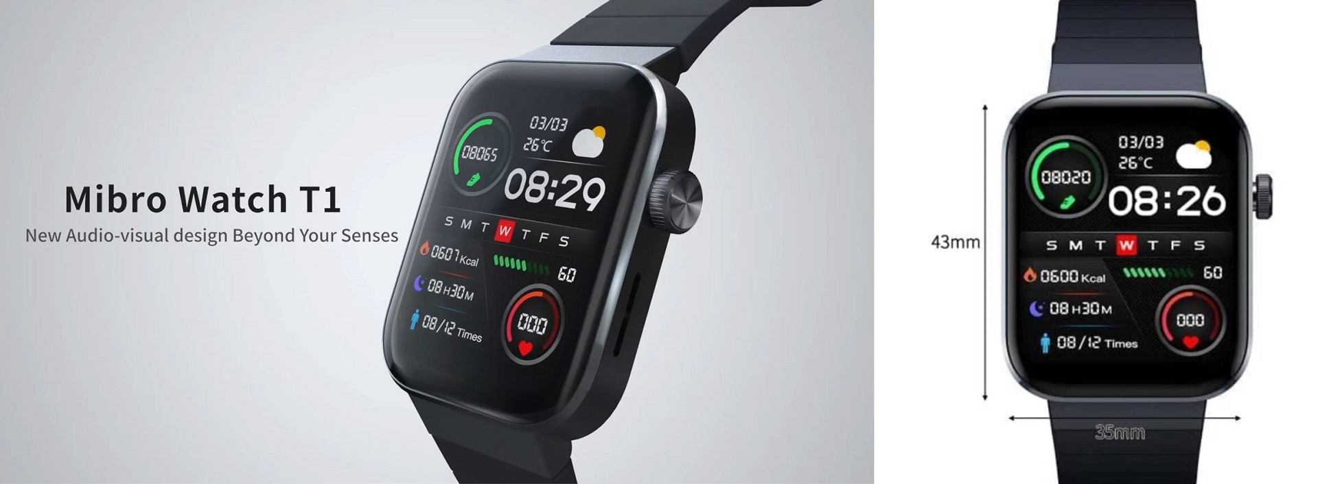 ساعت هوشمند میبرو مدل T1