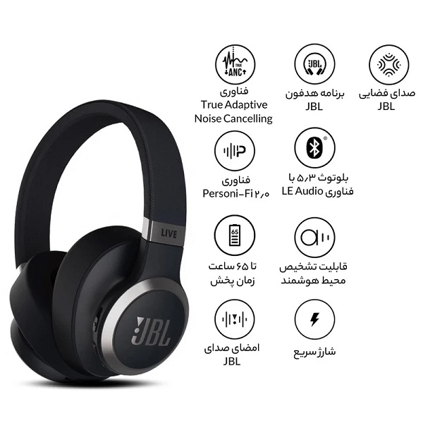 هدفون بی‌سیم جی بی ال مدل JBL Live 770NC
