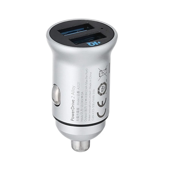شارژر فندکی انکر مدل A2727 Powerdrive2 Alloy